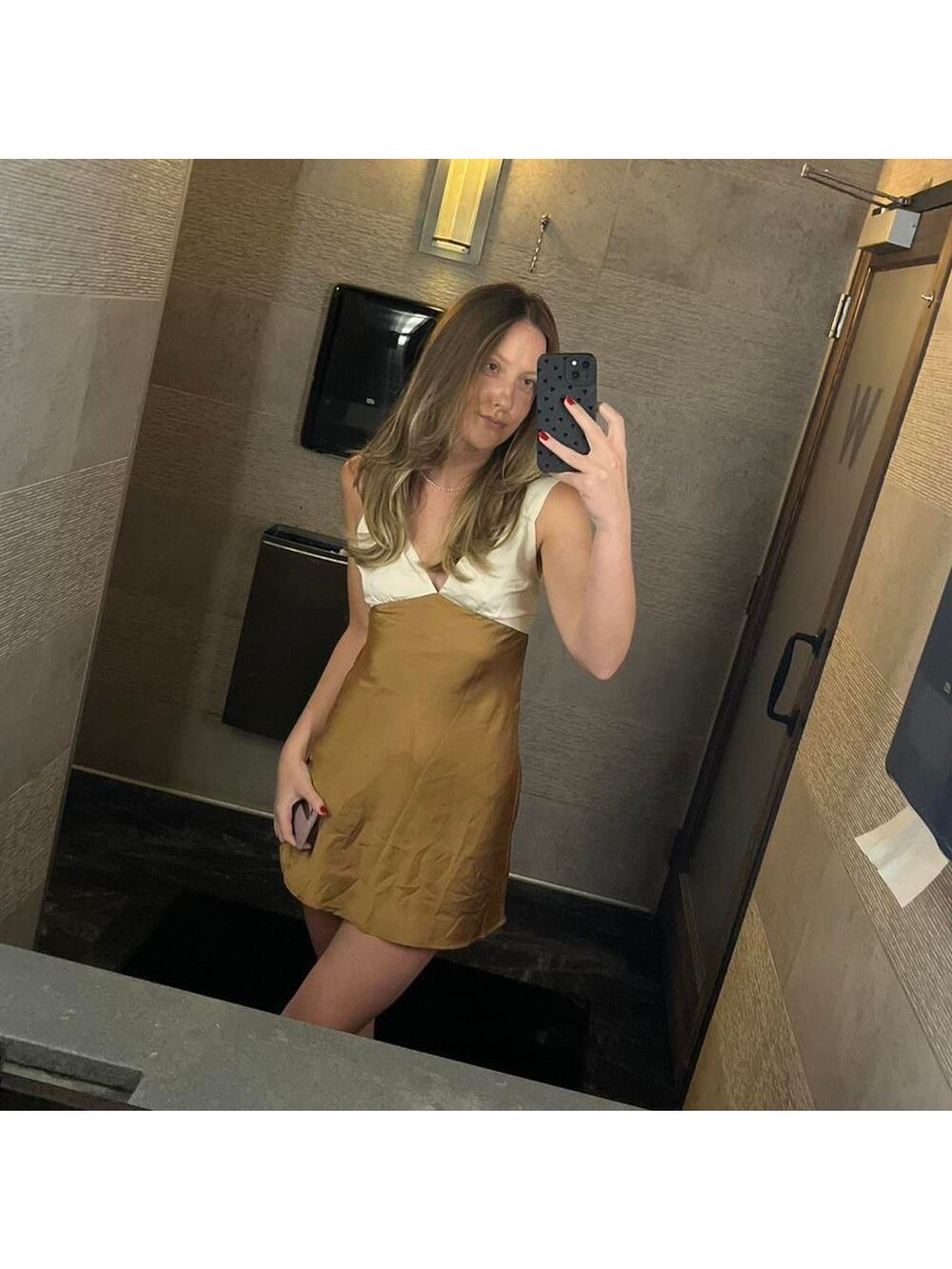 Abercrombie 2 toned satin mini